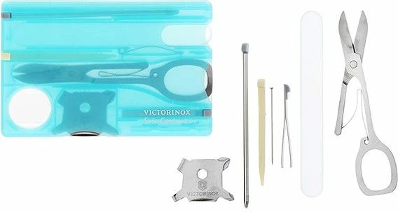 Set për mirëmbajtjen e thonjëve Victorinox "Swiss Card - Nailcare", e kaltër