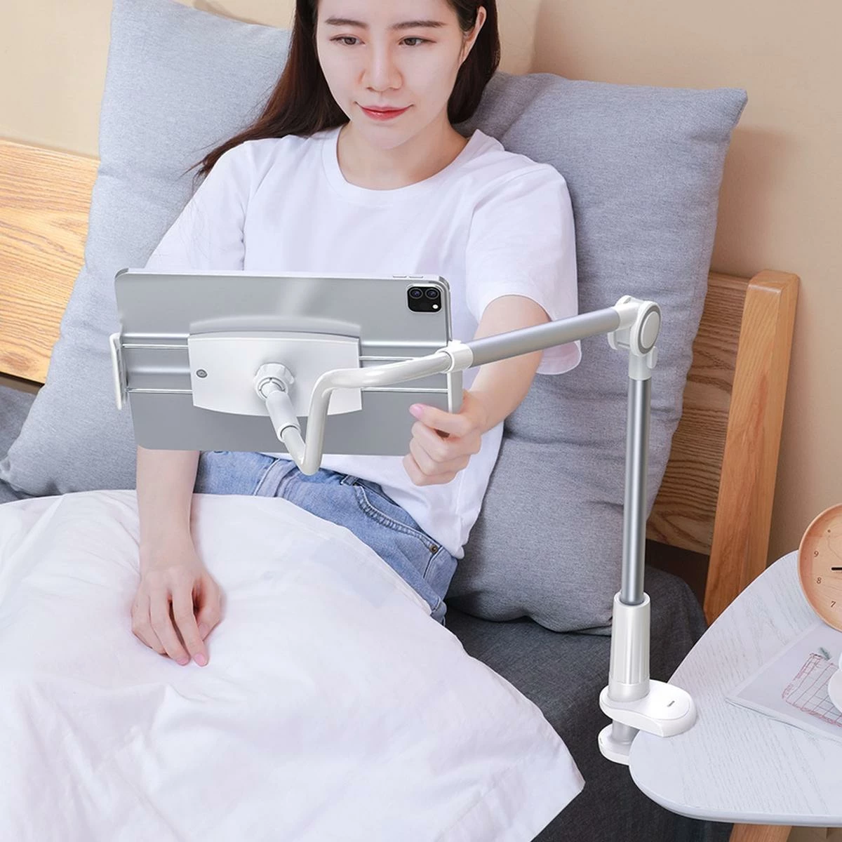 Mbajtëse universale për tablet/telefon Baseus Otaku LUZQ000013, 360° rrotullim & 180° rregullim, gri