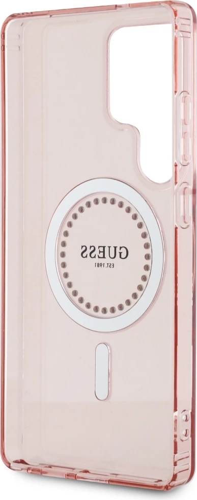 Mbështjellës Guess për Samsung Galaxy S25 Ultra, MagSafe, Rozë