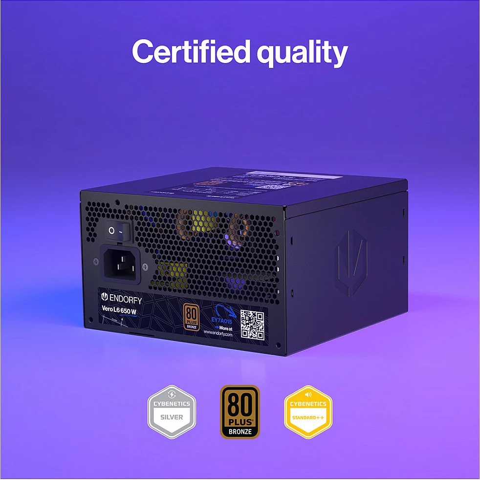 Furnizues rryme Endorfy Vero L6 650W, 80 PLUS Bronze, ATX 3.1, jo-modular, i zi