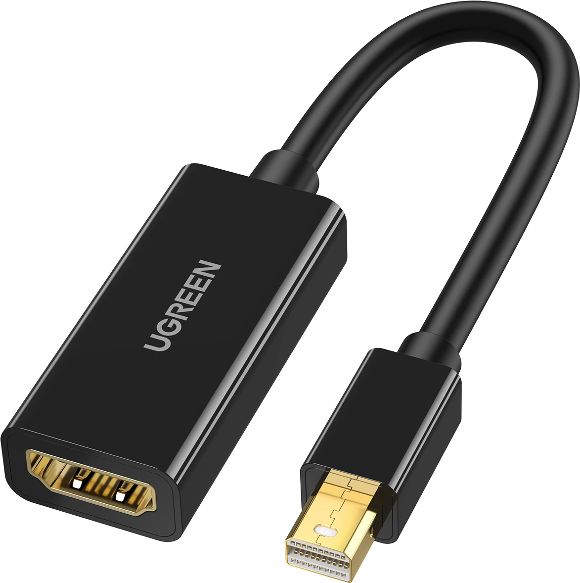Adapter Ugreen MD112 mini DisplayPort në HDMI 4K, i zi
