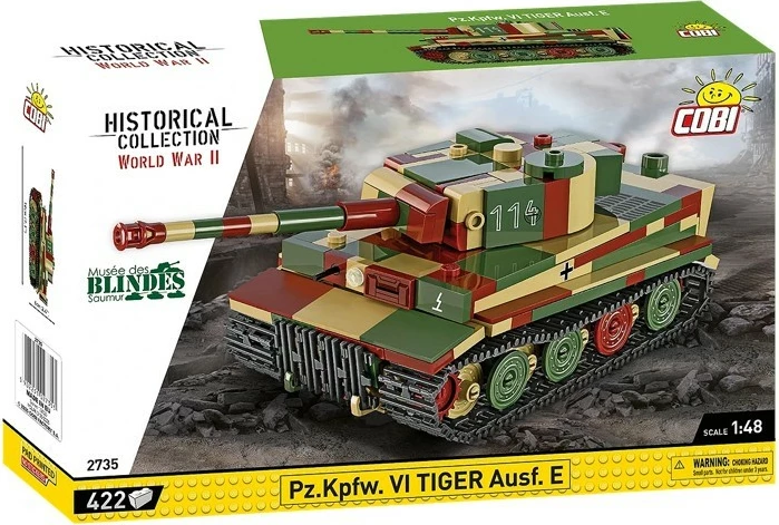 Set lodrash ndërtimi Cobi Klocki Pz.Kpfw. VI Tiger Ausf.E, 1:48, 422 pjesë, kamuflazh