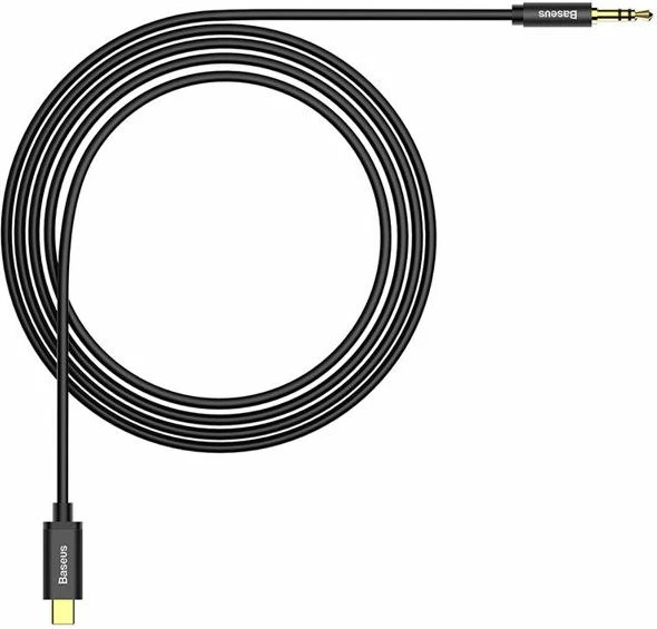 Kabllo audio USB-C në Jack 3.5mm Baseus M01 (CAM01-01) 1.2 m, e zezë