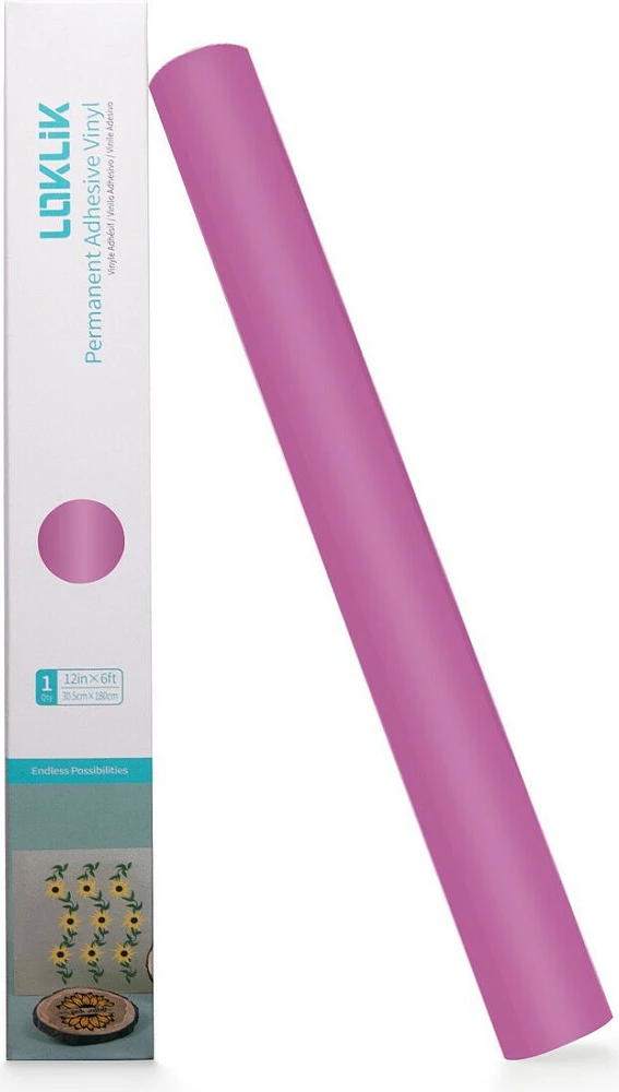 Folie vinili ngjitëse permanente LOKLiK, mat, 30.5 x 180 cm, fuchsia