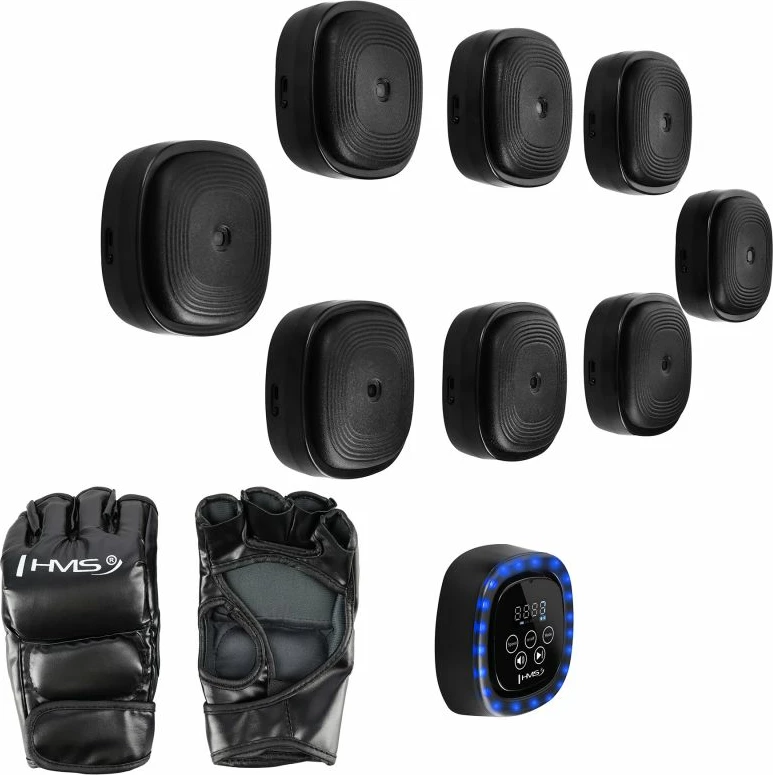 Set target boksi modular me Bluetooth me muzikë dhe doreza HMS