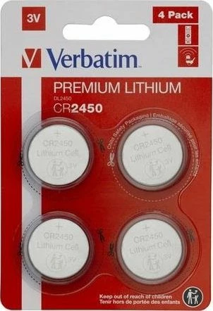 Bateri Verbatim CR2450 3V lithium, 4 copë (blister)