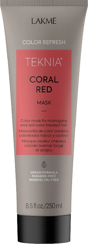 Maskë për flokë Lakme Teknia Coral Red Mask Refresh për femra, 250ml