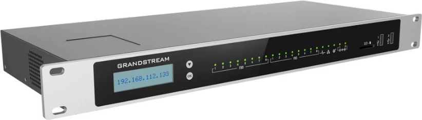 IP PBX Grandstream UCM6308, 3000 usera, Gigabit Ethernet, 8 FXO, 8 RJ-11, LCD display, zi