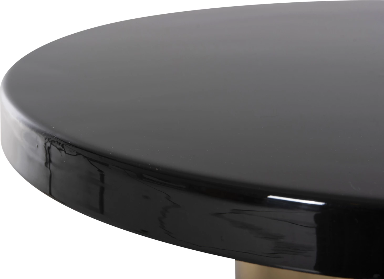 Tavolinë ndihmëse SURAT, metalike, ngjyrë zezë-ari, FH4236.04, Φ50,5x59,5H cm