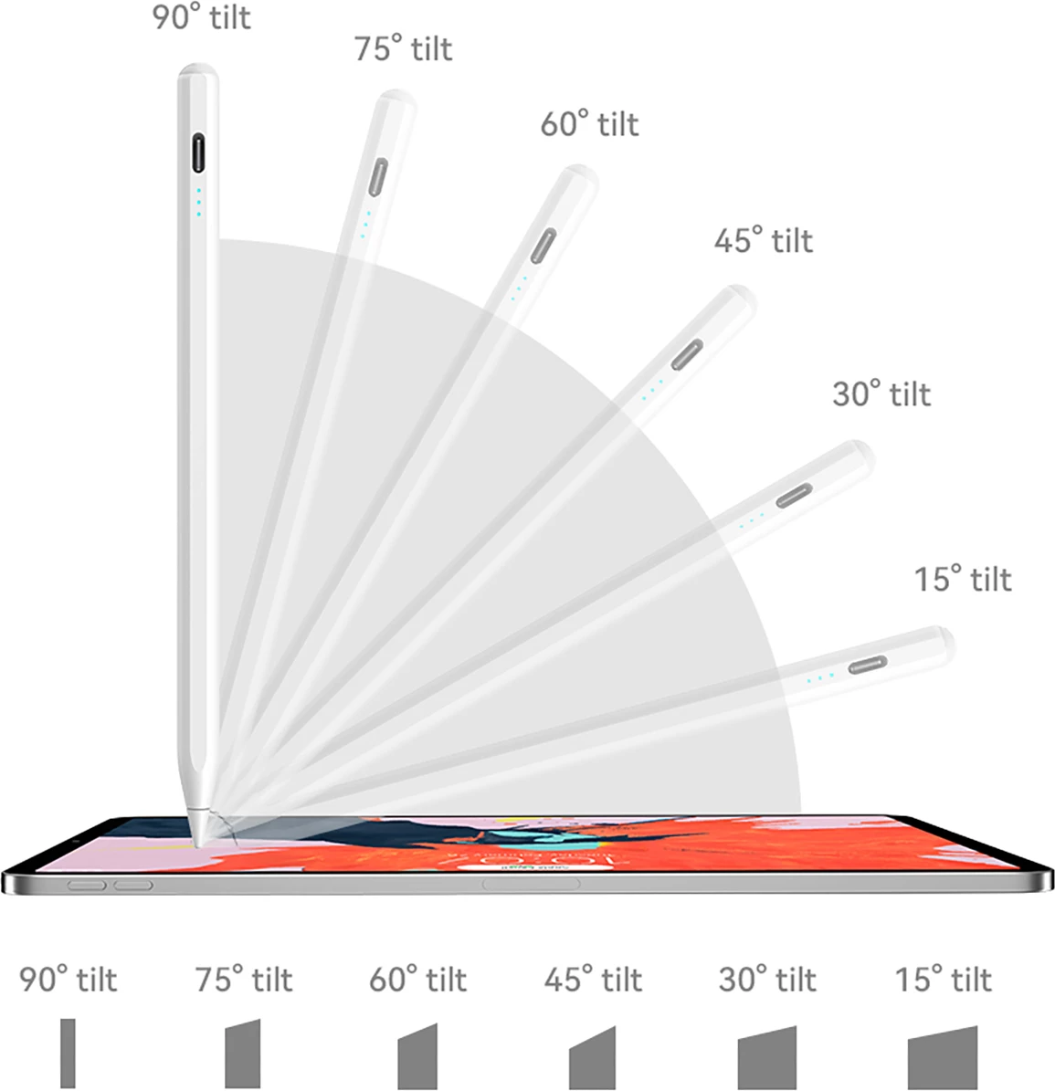 Stylus Joyroom JR-X15, për iPad, 130mAh, USB-C, Bardhë