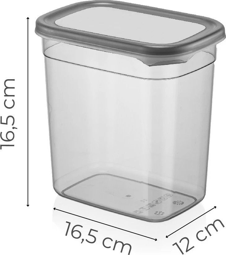 Kuti për detergjent Vienev, 2 copë, gri