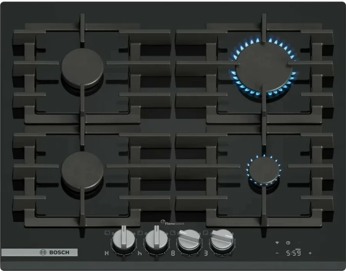 Sobë gazi Bosch PRP6A6H40, 4 zona, e zezë