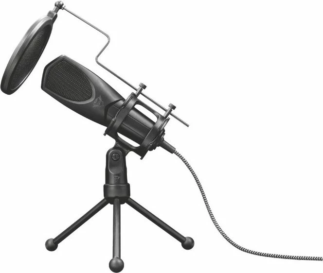 Mikrofon Trust GXT 232 Mantis 22656 USB me tripod dhe pop filter, i zi