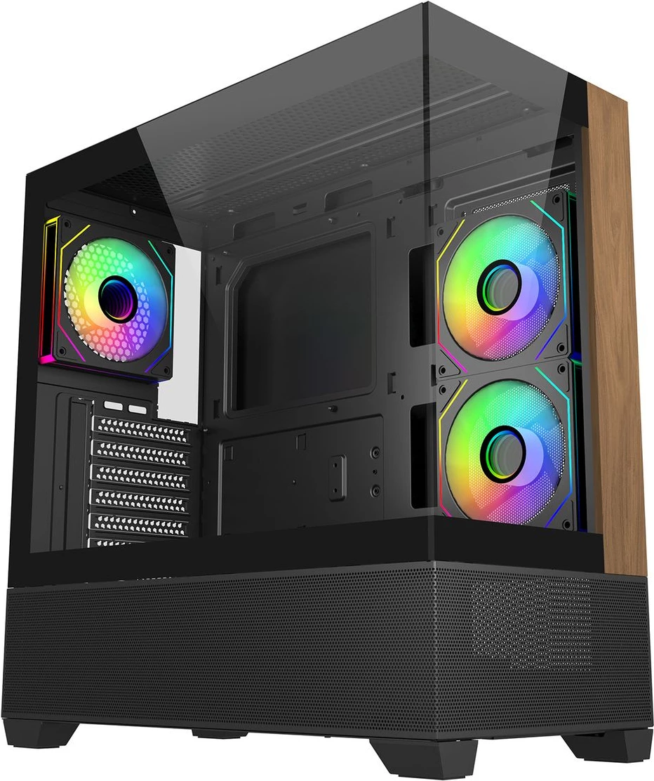 Cooler Master Elite 690 Wood (E690-KHNN-S00) - Mid Tower, Black
