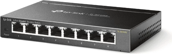 Switch TP-Link TL-SG108S 8 porte Gigabit desktop i pamenaxhuar, e zezë