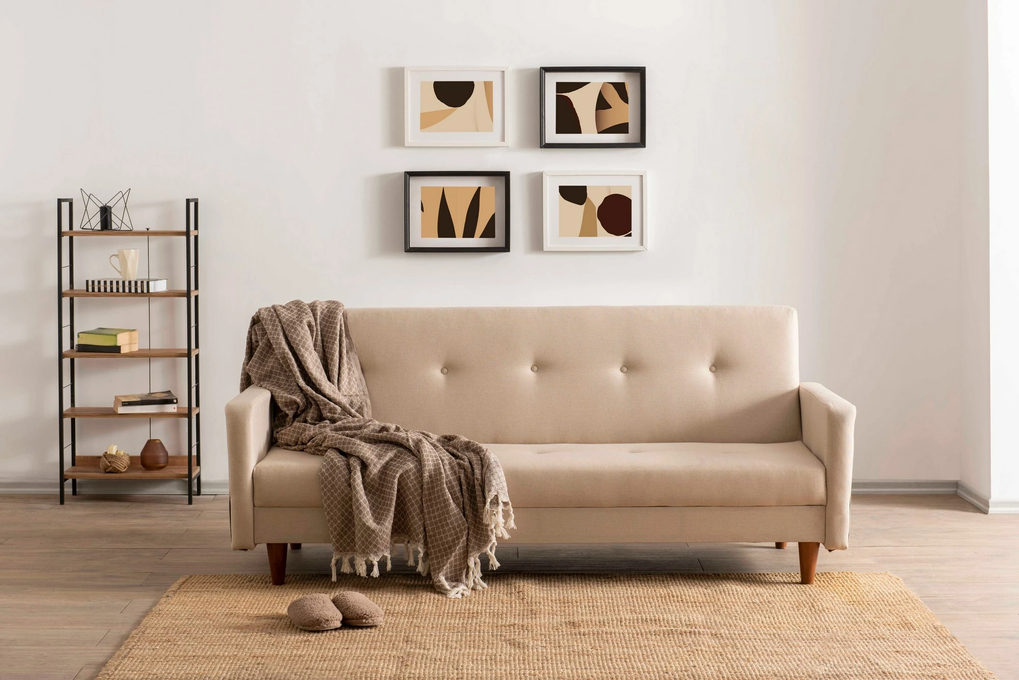 Divan-krevat treshe, krem, Hiko Atelier del Sofa