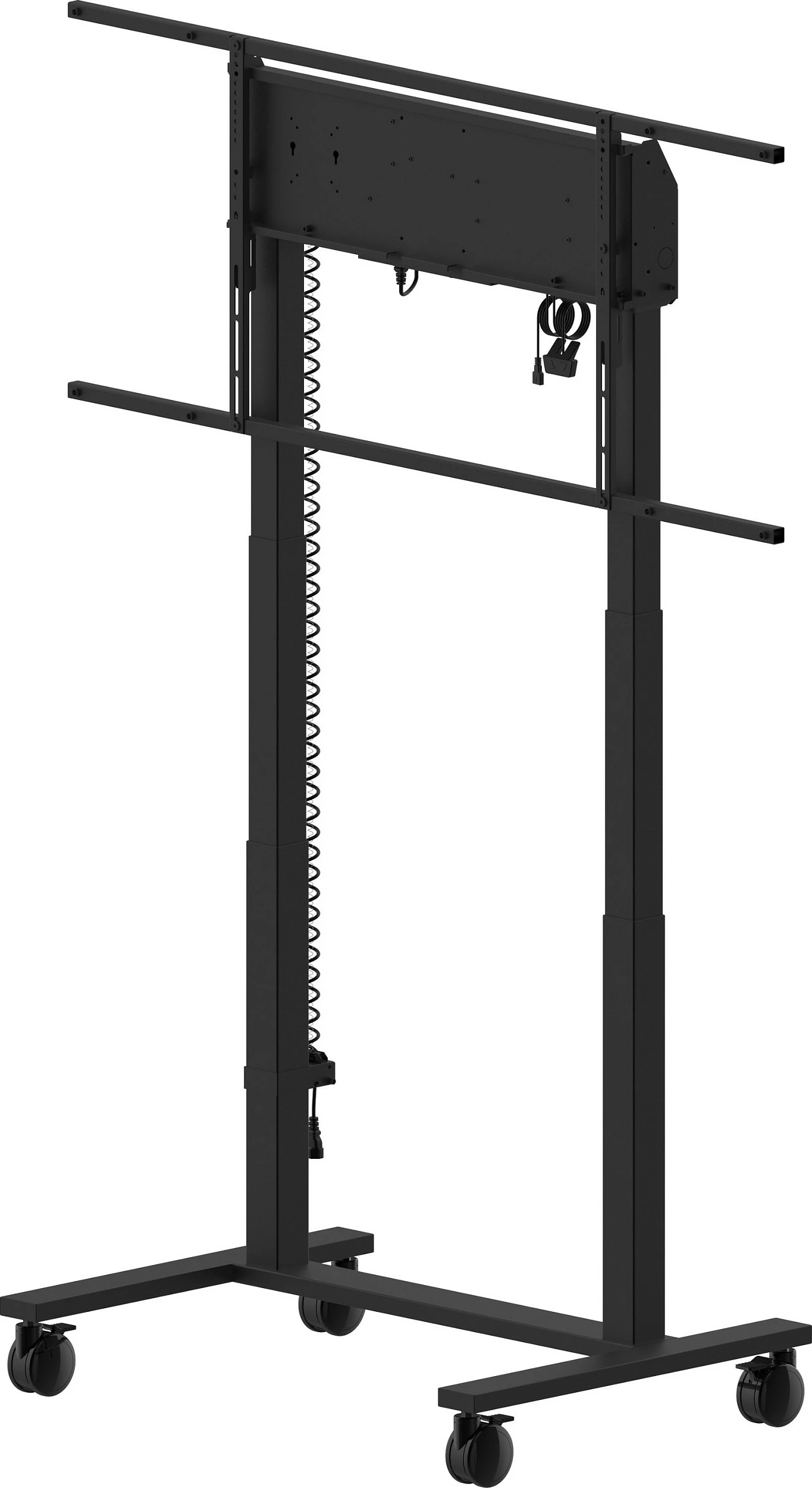 Stativ dyshemeje me rrota iiyama Rollwagen, VESA 800x600, rregullim elektrik lartësie 850-1800mm, 55"-105", 120kg, i zi