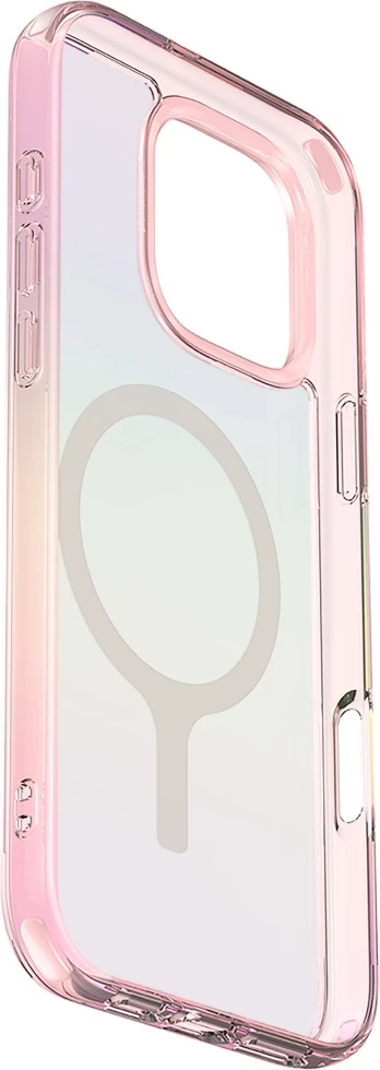 Mbështjellës UNIQ Iridescia Magclick Charging për iPhone 16 Pro Max, Rozë