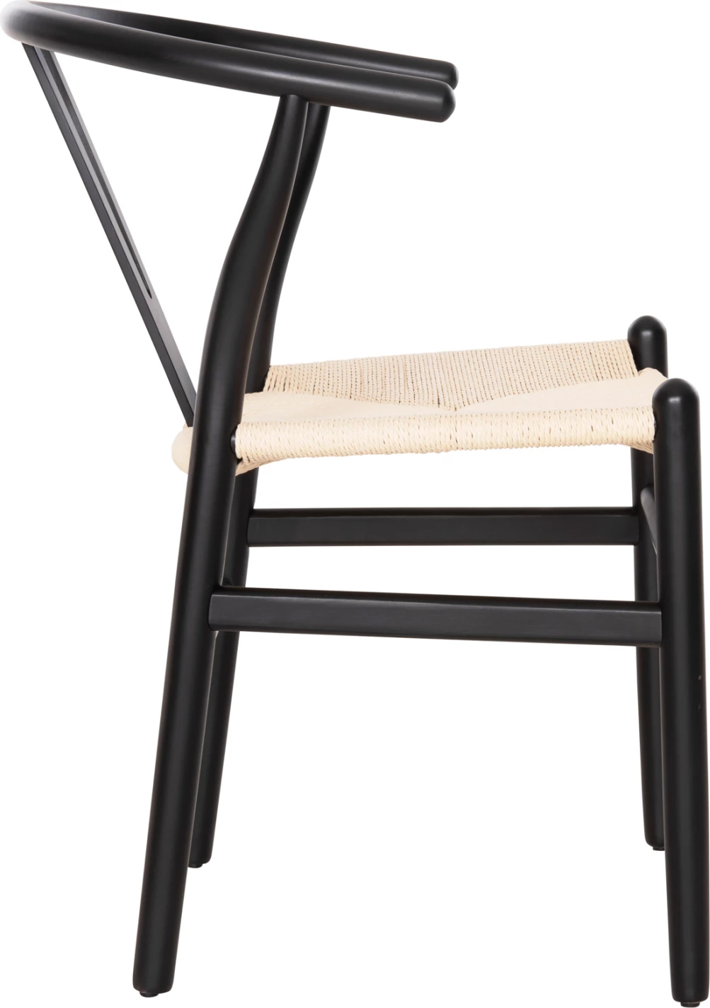 Karrige për ngrënie, dru ahu, ngjyrë e zezë-bezhë, FH8695.03, 54.5x53x75 cm