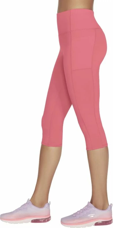 Shorce capri për femra Skechers, të kuqe