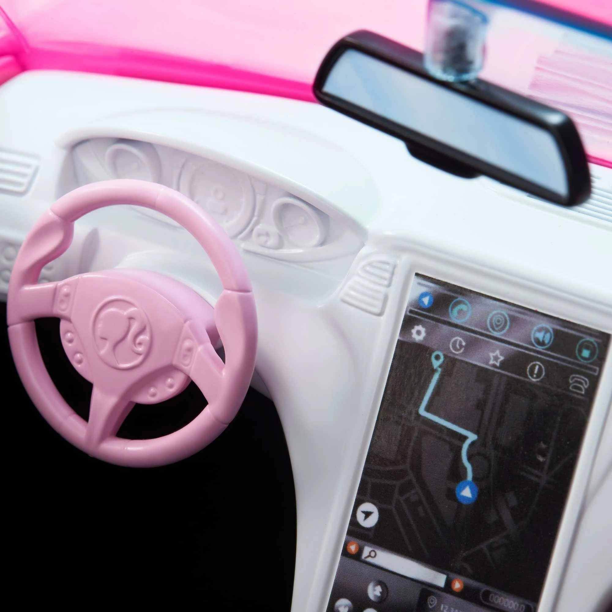 Vetura lodër kabriolet Barbie HBT92, për 2 kukulla, me rrota rrotulluese, rozë