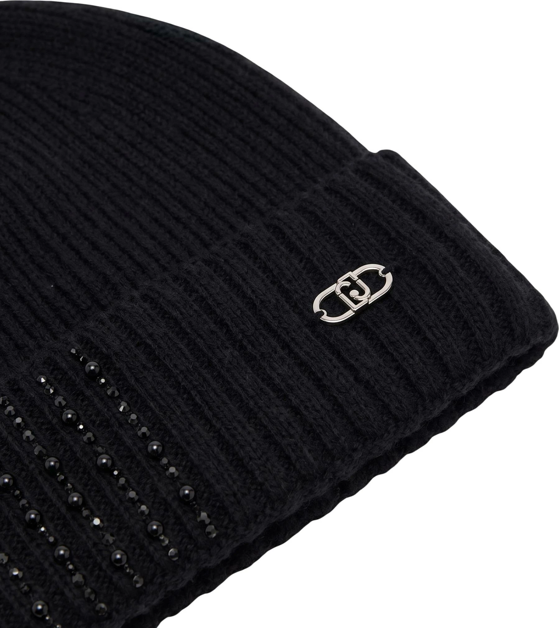 Kapelë beanie për femra Liu Jo 2F6027 MAA06, e zezë
