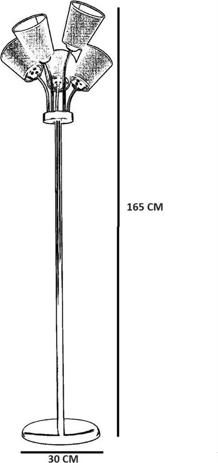 Llambë dyshemeje Opviq, 8815-2, ngjyrë e zezë, 165cm