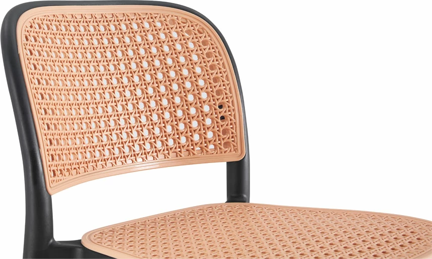 Karrige për bar Vienna, e zezë-natyrale, 52.5x51x103 cm