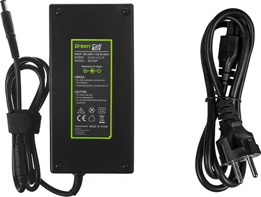 Adapter rryme për laptop Green Cell AD106P, 240W 19.5V, për Dell, i zi
