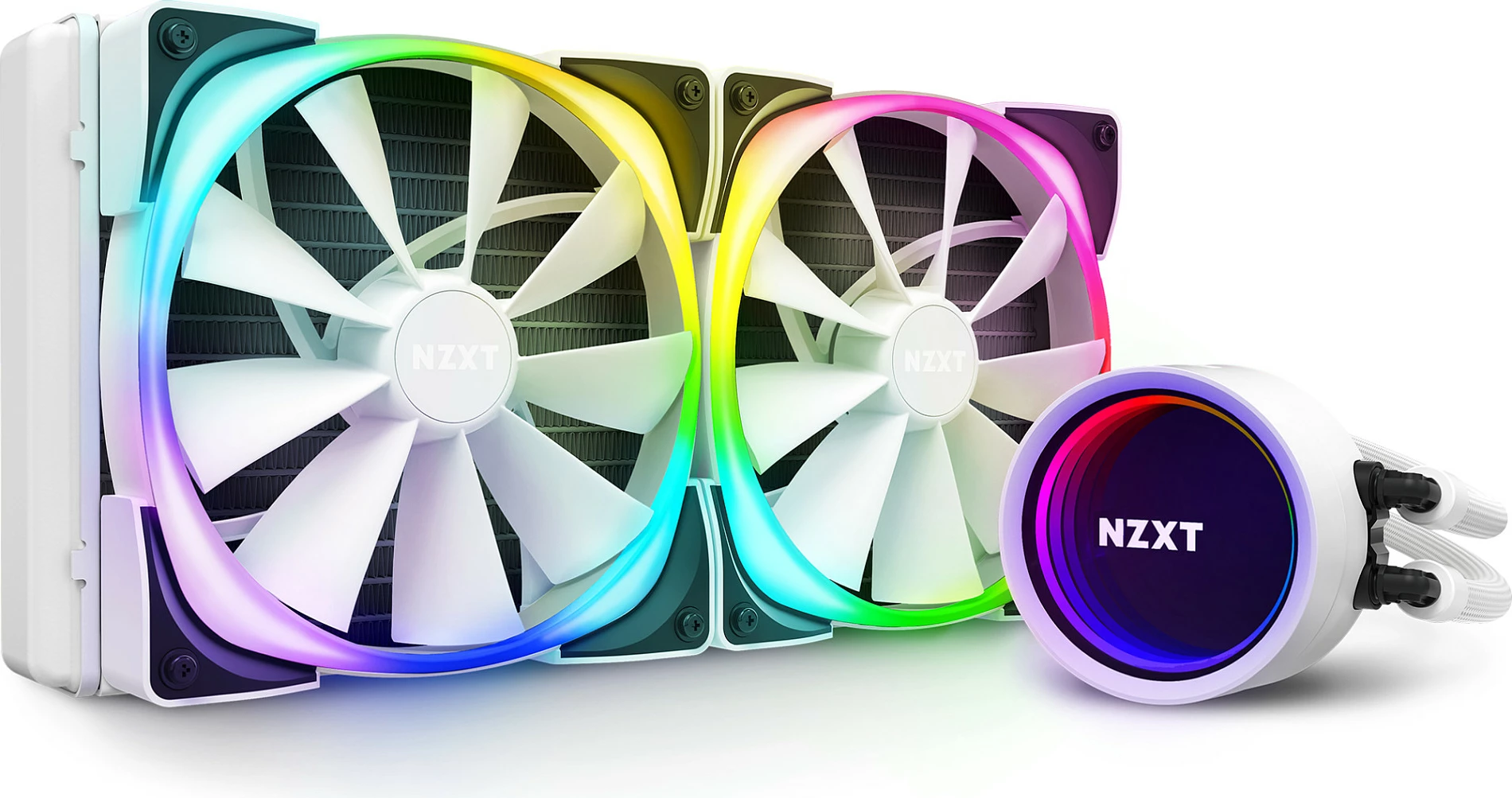 Ftohës uji AIO NZXT Kraken X63 RGB RL-KRX63-RW, 280mm, 2x140mm, i bardhë