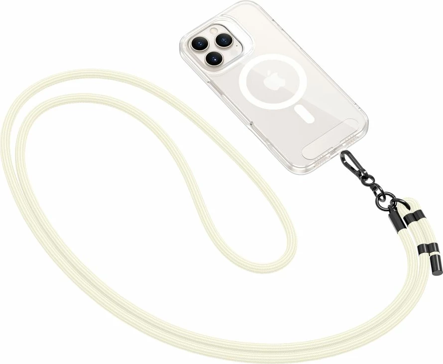 Rrip crossbody për celular Tech-Protect C1S, i bardhë, me 2 adaptera