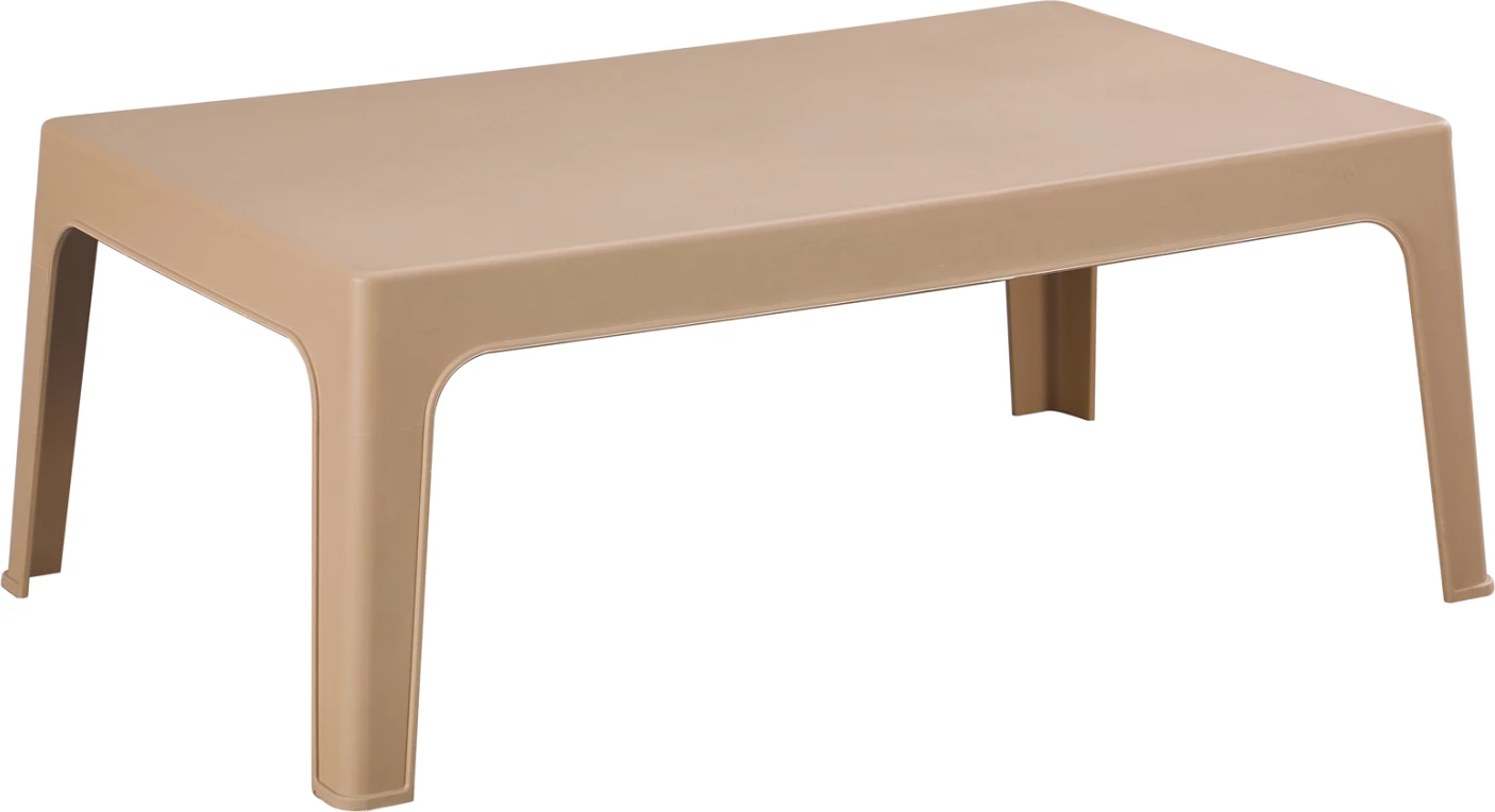 Tavolinë e ulët drejtkëndëshe SLEEK, polipropilen, ngjyrë kapuçino, FH6367.03, 99x59.5x39.5cm