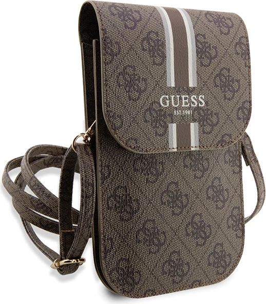 Çantë për telefon Guess 4G Stripes, kafe