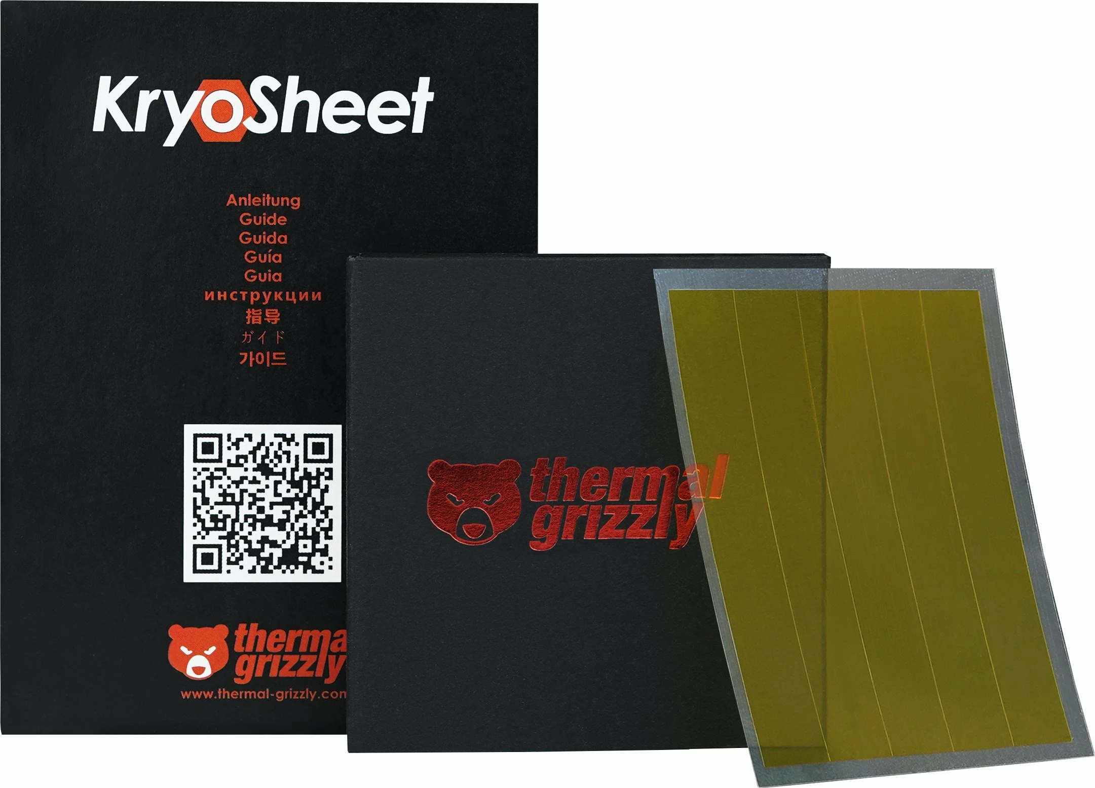 Pad termik Thermal Grizzly KryoSheet TG-KS-44-37 44×37 mm 0.2 mm, set 1 copë + fletë Kapton, e zezë
