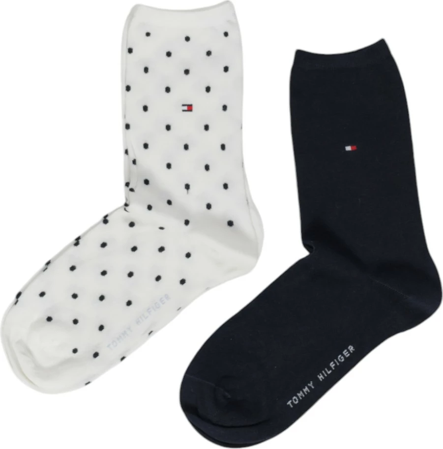Çorape për femra Tommy Hilfiger SOCK DOT 2P 100001493, të bardha [Madhësia: 39-42]