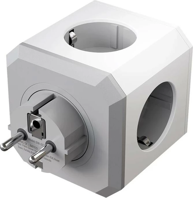 Kasë BlitzWolf BW-EC2 8-në-1, 4xAC, 2xUSB-A, 2xUSB-C, e bardhë