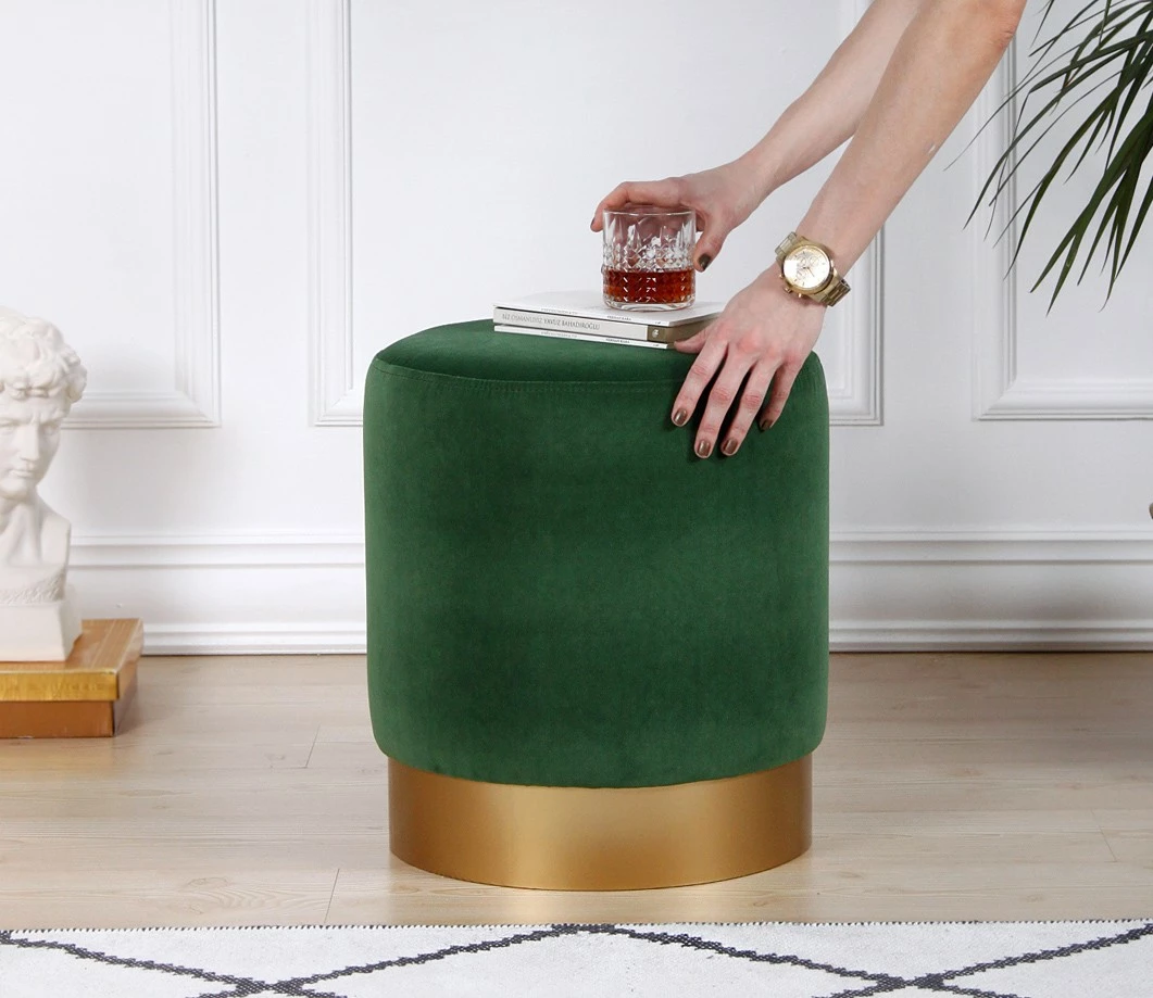 Puf kadife, ngjyrë e gjelbër e errët, Atelier del Sofa, Memfis