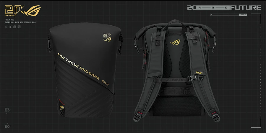 Çantë shpine ASUS ROG Slash Rucksack BP3802 Edition 20, për laptop, e zezë