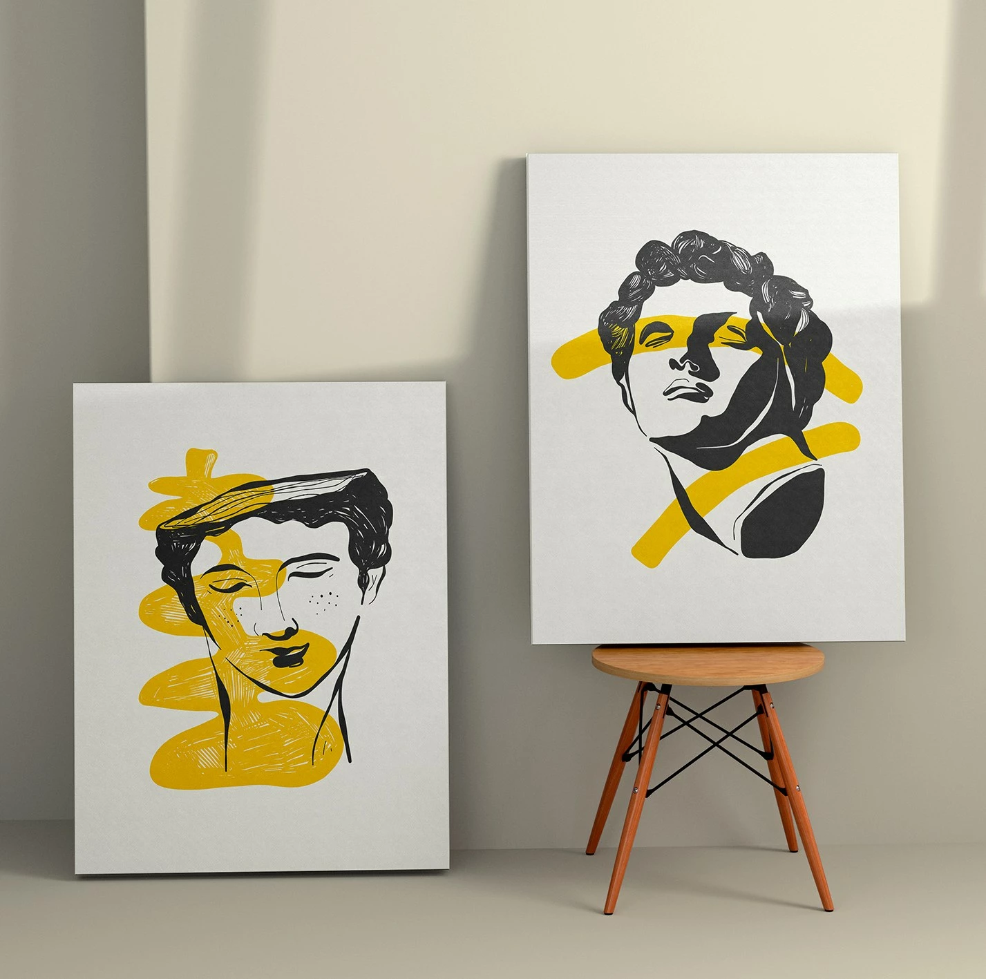 Pikturë dekorative në kanavacë (2 copë), Wallity, 2KNV4284, 50x70