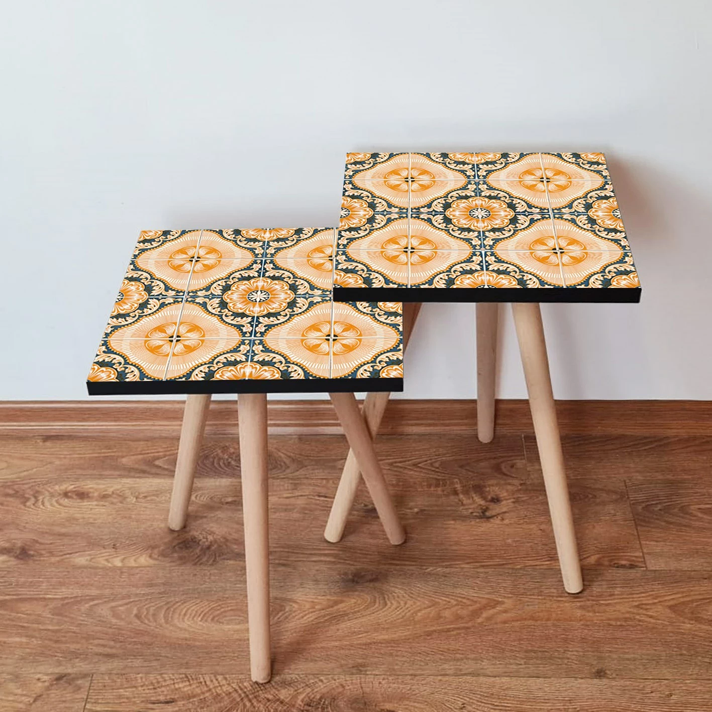 Set tavolina ndihmëse, 2 copë, Skye Decor, portokalli, 2Shp53