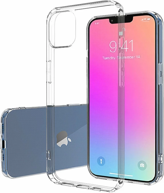 Mbështjellës Hurtel Ultra Clear 0.5mm për iPhone 13, Transparent