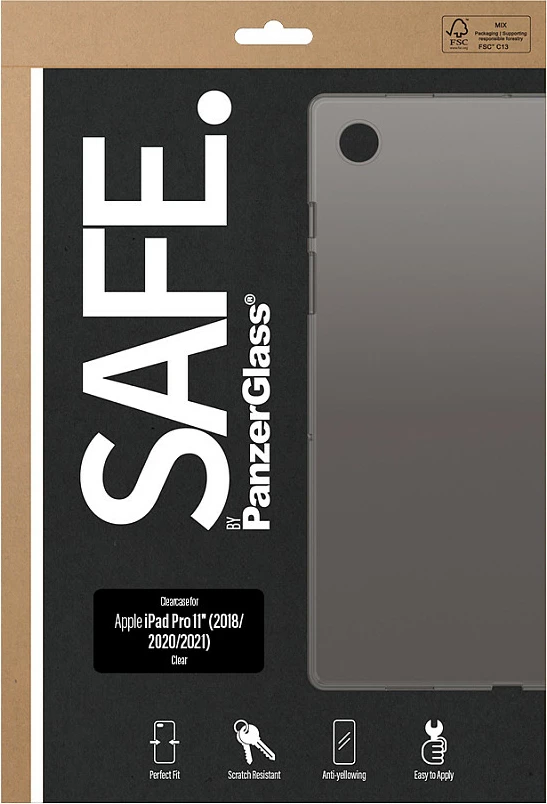 Mbështjellës PanzerGlass SAFE. by ClearCase për iPad Pro 11" (2018-2024), transparent