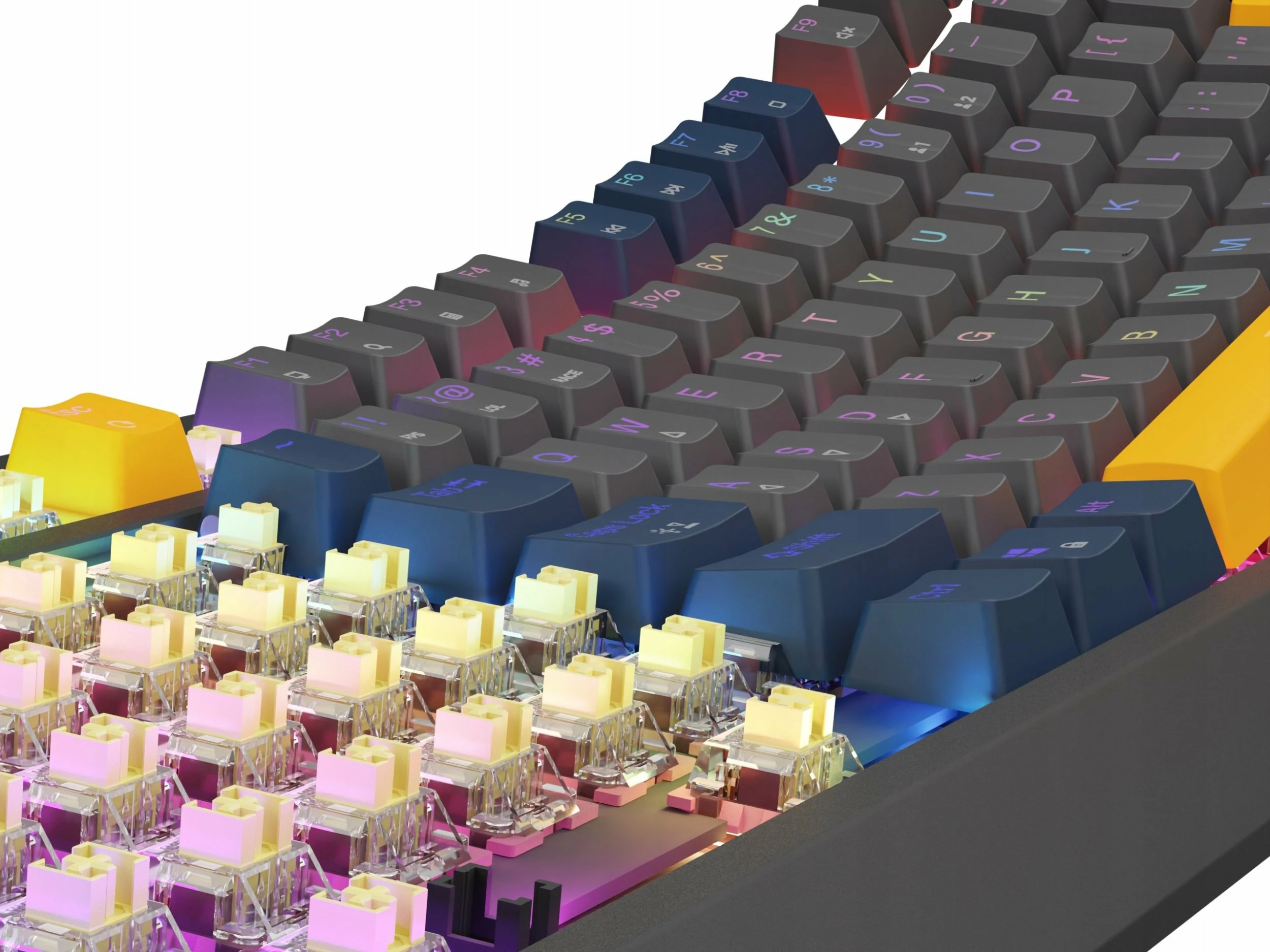Tastierë mekanike gaming GENESIS Thor 230 TKL NKG-2164, Outemu Panda, Hot Swap, RGB, USB me kabllo, US layout, aksente blu