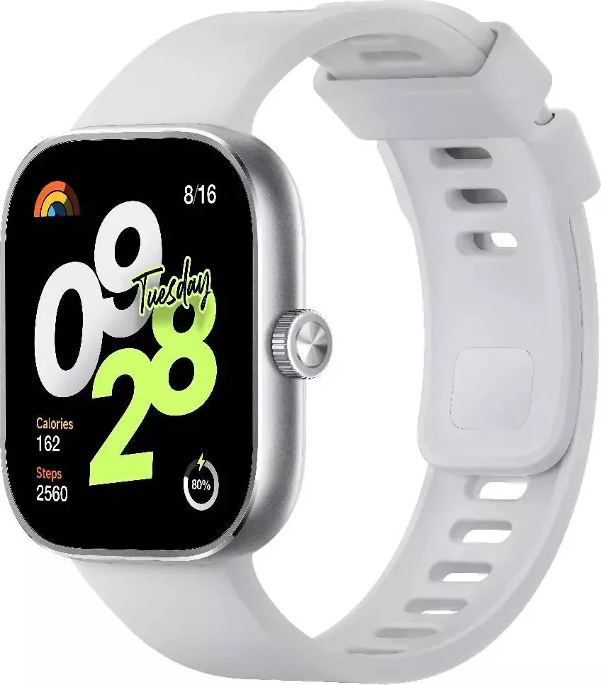 Smartwatch, Xiaomi, Redmi Watch 4, ekran 1.97" AMOLED 60Hz, GPS, Bluetooth 5.3, bateri 470 mAh, 5 ATM, gri argjendtë