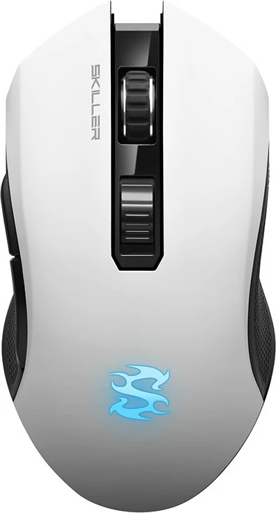 Maus SHARKOON SKILLER SGM3, wireless/USB, 930mAh, i bardhë
