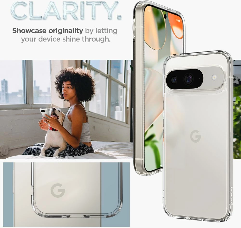 Mbështjellës Spigen Ultra Hybrid për Google Pixel 9 / 9 Pro, Transparent