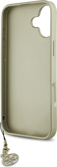 Mbështjellës Guess 4G Charms Collection për iPhone 16, Kafe