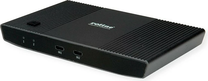 KVM Switch ROLINE 14.01.3427, HDMI 4K@60Hz, USB-C Hub, USB PD 100W, i zi