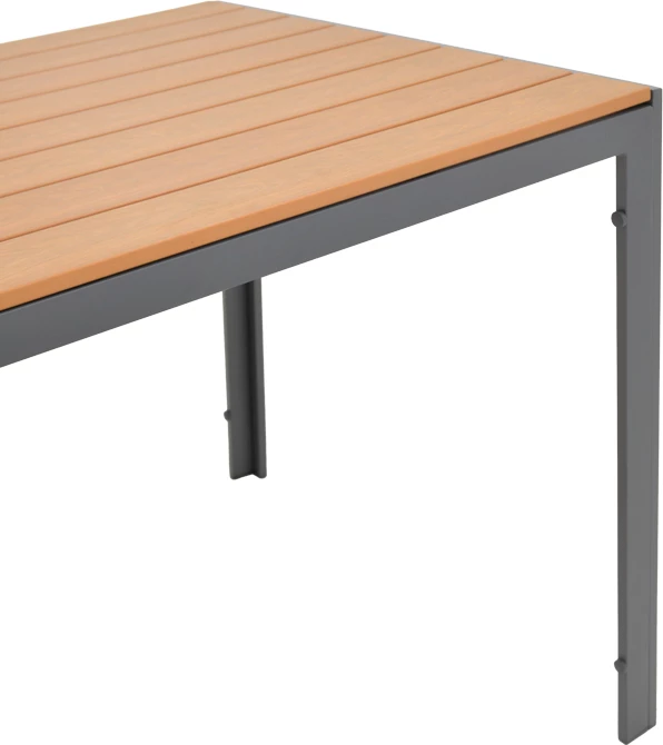 Tavolinë me karrige Savor-Nares set prej 5 copash alumini dhe ratan ngjyrë natyrale 140x80x72.5cm