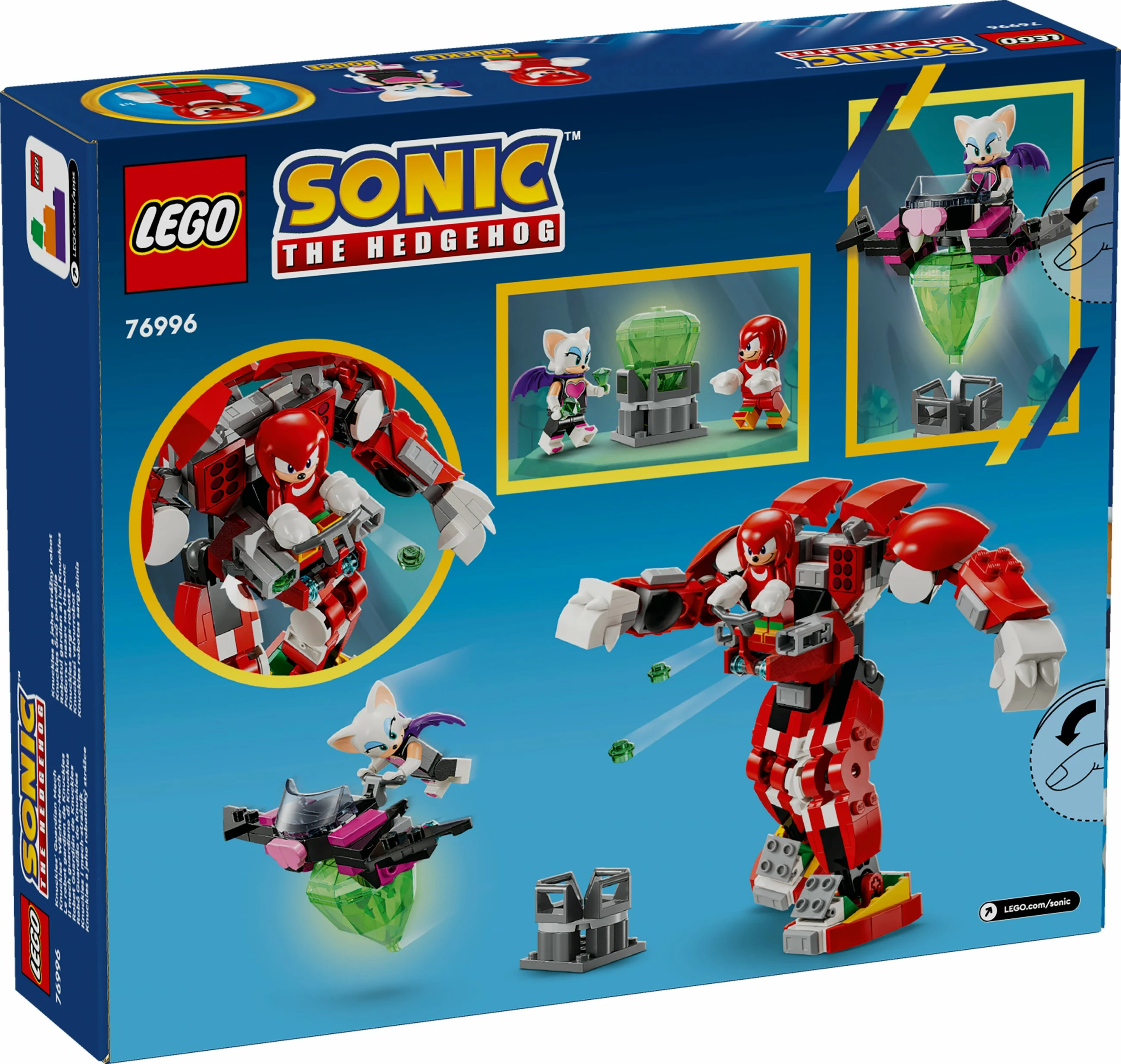Set ndërtimi LEGO Sonic the Hedgehog 76996 Knuckles Guardian Mech, 276 pjesë, multikolor